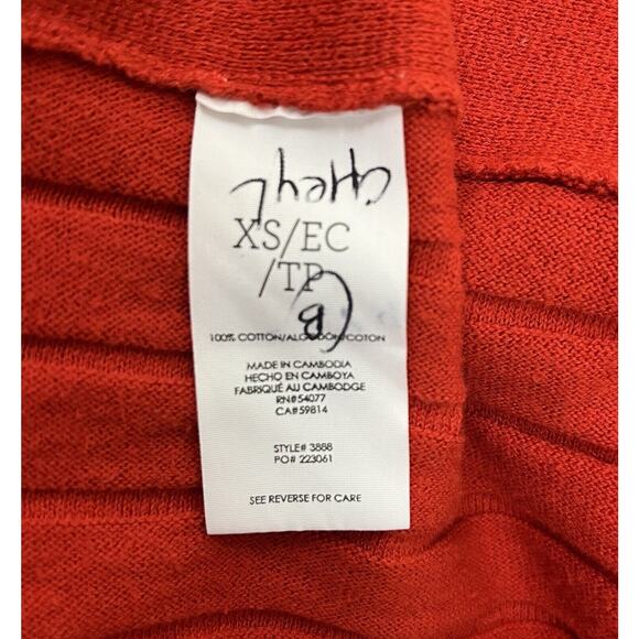 Cabi Style 3888 Passion Cardigan Cotton V-Neck Pockets Molten Lava Size XS - Picture 7 of 7